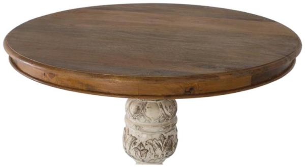 Product photograph of Petrofina Solid Mango Wood Round 2 Seater Dining Table - 1481 from Choice Furniture Superstore.