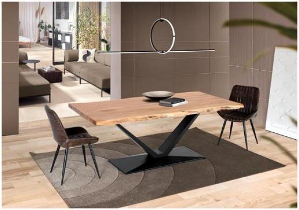 Product photograph of Oamicuto Acacia Wood And Metal 8 Seater Dining Table - 1627 from Choice Furniture Superstore.