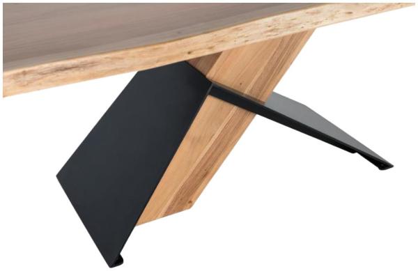 Product photograph of Dembo Natural And Black 8 Seater Dining Table - 1632 from Choice Furniture Superstore.