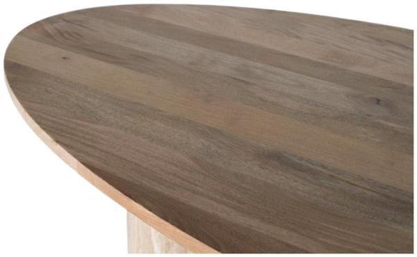 Product photograph of Peveleca Natural Mango Wood 8 Seater Oval Dining Table - 1650 from Choice Furniture Superstore.