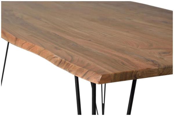 Product photograph of Quitela Solid Acacia Wood 6 Seater Dining Table - 6040 from Choice Furniture Superstore.