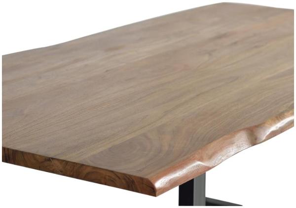Product photograph of Rivambe Solid Acacia Wood And Metal 6 Seater Dining Table - 6080 from Choice Furniture Superstore.