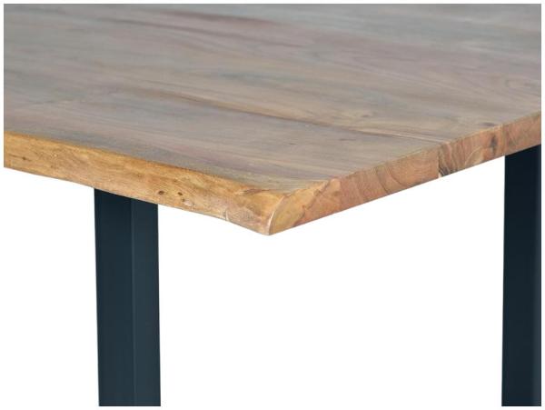 Product photograph of Rivambe Solid Acacia Wood And Metal 6 Seater Dining Table - 6080 from Choice Furniture Superstore.
