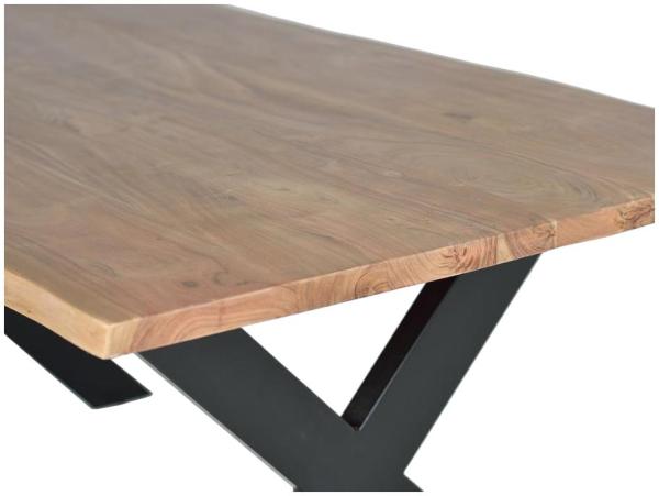 Product photograph of Aleva Solid Acacia Wood 6 Seater Dining Table - 6083 from Choice Furniture Superstore.