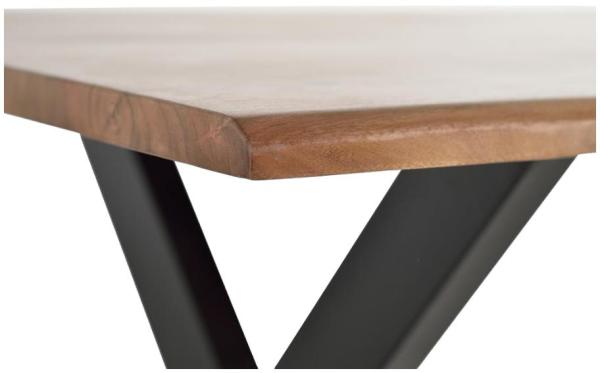 Product photograph of Aleva Natural And Black 8 Seater Dining Table - 6085 from Choice Furniture Superstore.