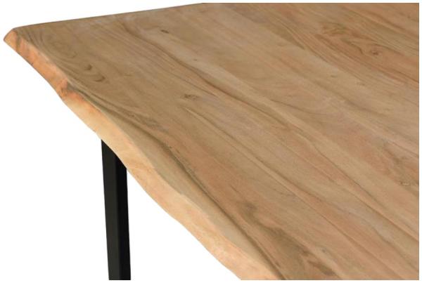 Product photograph of Zenzeca Natural And Black 6 Seater Dining Table - 6738 from Choice Furniture Superstore.