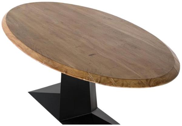 Product photograph of Pandeira Natural And Black 8 Seater Dining Table - 1662 from Choice Furniture Superstore.