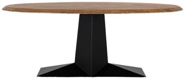 Product photograph of Pandeira Natural And Black 8 Seater Dining Table - 1662 from Choice Furniture Superstore.