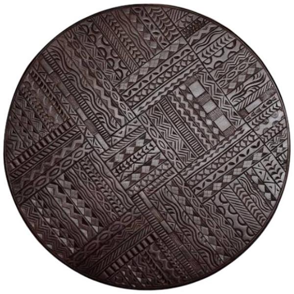 Product photograph of Macedonia Carved Mango Wood Round Coffee Table from Choice Furniture Superstore.
