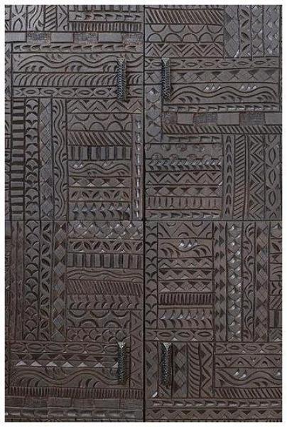 Product photograph of Macedonia Carved Mango Tree Wood Large Hall Cabinet from Choice Furniture Superstore.