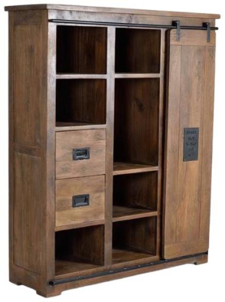 Product photograph of Galion Mango Wood 1 Door 4 Drawer Cabinet from Choice Furniture Superstore.