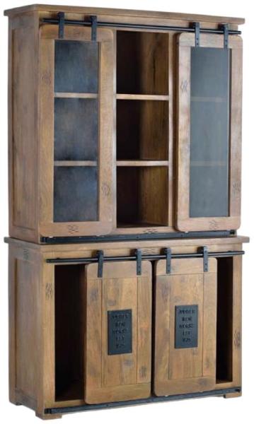 Product photograph of Galion Mango Wood 4 Door Cabinet from Choice Furniture Superstore.