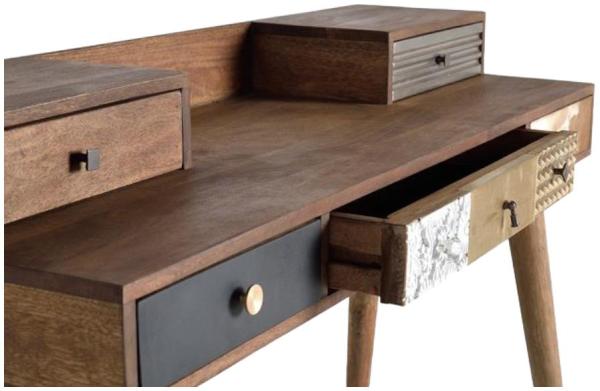 Product photograph of Bonham Mango Wood Desk from Choice Furniture Superstore.