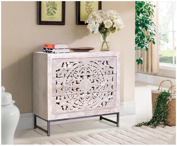 Product photograph of Quintana Hand Carved Mango Tree Wood Dresser from Choice Furniture Superstore.