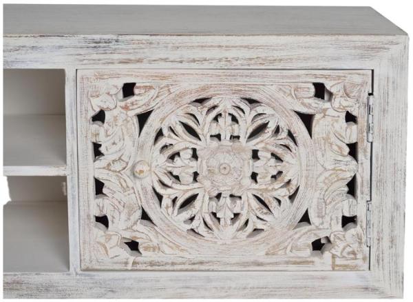 Product photograph of Quintana Carved Mango Tree Wood Tv Cabinet from Choice Furniture Superstore.