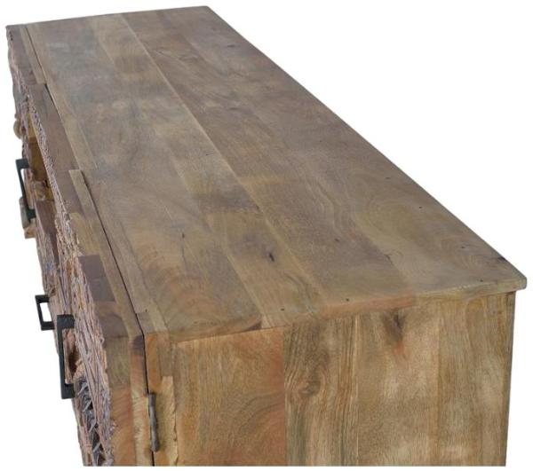 Product photograph of Omao Mango Wood 2 Door 1 Drawer Tv Cabinet from Choice Furniture Superstore.