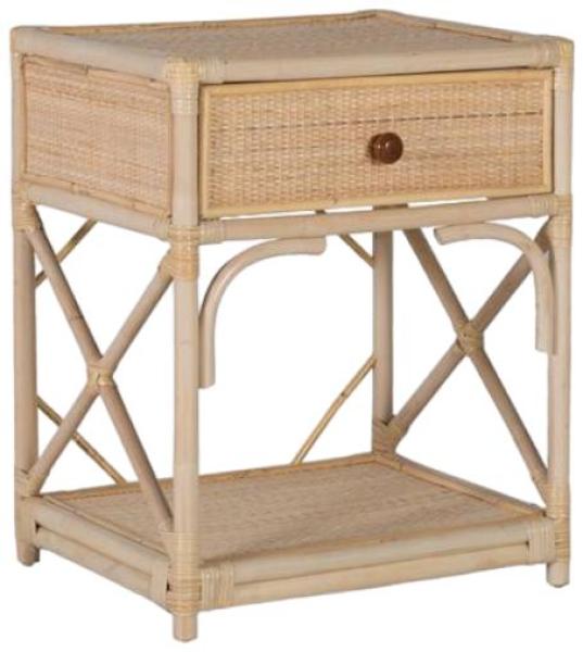 Product photograph of Revak Natural Rattan 1 Drawer Bedside Table - 5899 from Choice Furniture Superstore.