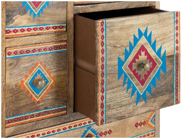 Product photograph of Ergani Hand-painted Mango Wood 7 Drawer Chest from Choice Furniture Superstore.