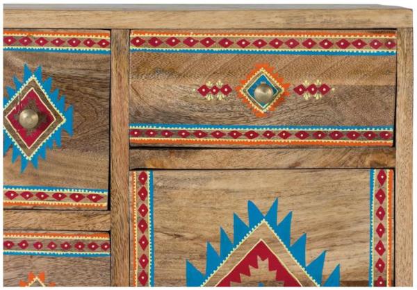 Product photograph of Ergani Hand-painted Mango Wood 7 Drawer Chest from Choice Furniture Superstore.