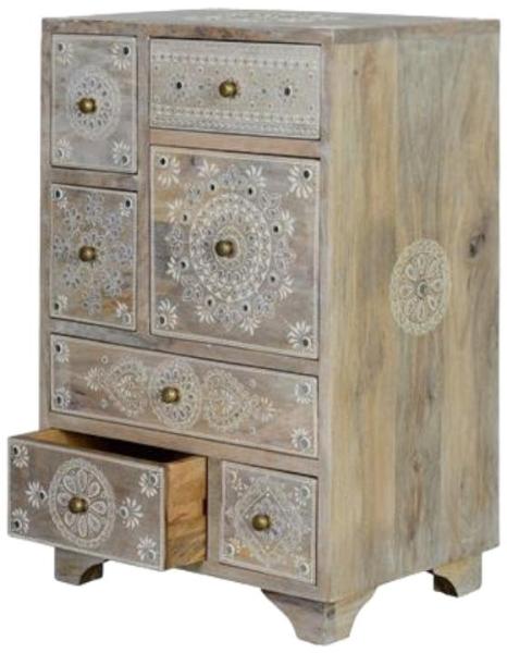 Product photograph of Dolap Hand Painted Solid Mango Wood 7 Drawer Chest from Choice Furniture Superstore.
