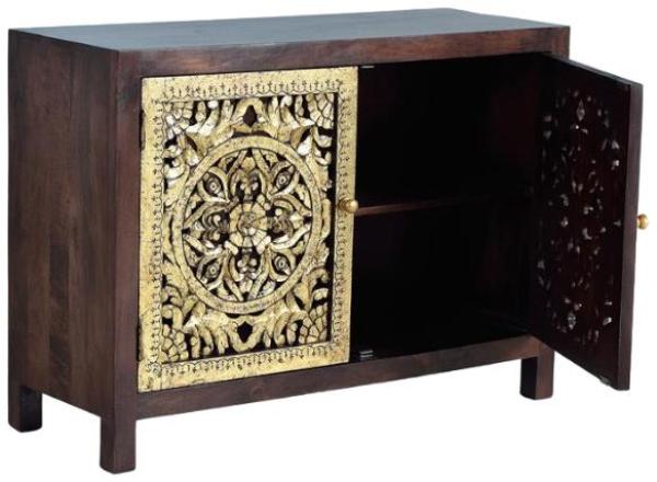 Product photograph of Argonas Carved Mango Tree Wood Medium Sideboard from Choice Furniture Superstore.