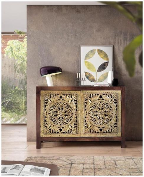 Product photograph of Argonas Carved Mango Tree Wood Medium Sideboard from Choice Furniture Superstore.
