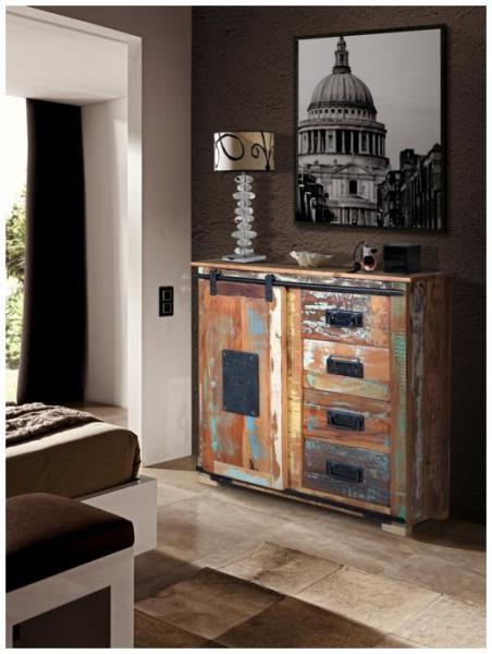 Product photograph of Bletas Recycled Wood Small Sideboard from Choice Furniture Superstore.