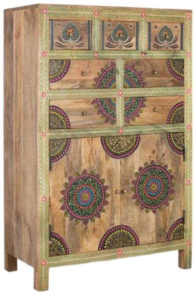 Product photograph of Jazxhias Hand Painted Solid Mango Wood High Small Sideboard from Choice Furniture Superstore.