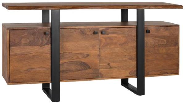 Product photograph of Hoteshi Rosewood And Metal 4 Door Large Sideboard from Choice Furniture Superstore.