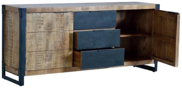 Product photograph of Jeronisht Mango Tree Wood 2 Door 3 Drawer Large Sideboard from Choice Furniture Superstore.