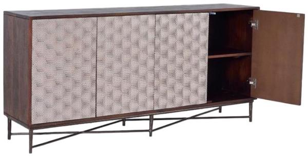 Product photograph of Liuzates Mango Wood And Metal 4 Door Large Sideboard from Choice Furniture Superstore.