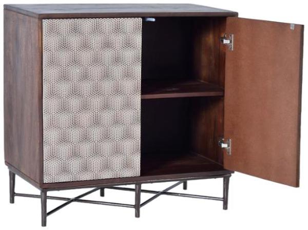 Product photograph of Karoli Mango Wood And Metal 2 Door Small Sideboard from Choice Furniture Superstore.