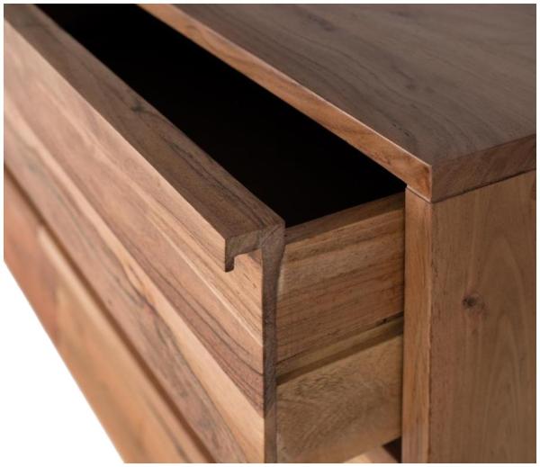 Product photograph of Belishova Solid Acacia Wood 6 Drawer Medium Sideboard from Choice Furniture Superstore.