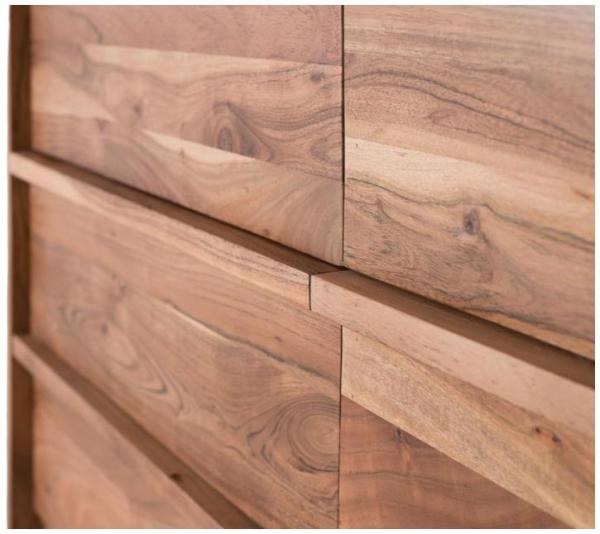 Product photograph of Belishova Solid Acacia Wood 6 Drawer Medium Sideboard from Choice Furniture Superstore.
