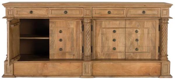 Product photograph of Drizara Mango Wood 4 Drawer Large Sideboard from Choice Furniture Superstore.