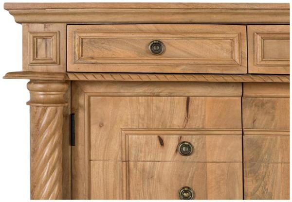 Product photograph of Drizara Mango Wood 4 Drawer Large Sideboard from Choice Furniture Superstore.