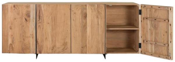Product photograph of Cacavia Acacia Wood 4 Door Large Sideboard from Choice Furniture Superstore.