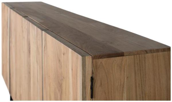 Product photograph of Cacavia Acacia Wood 4 Door Large Sideboard from Choice Furniture Superstore.