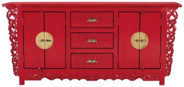 Product photograph of Lubesh Mango Wood 2 Door 3 Drawer Large Sideboard - 1685 from Choice Furniture Superstore.