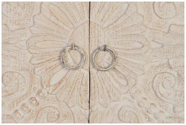 Product photograph of Isqari Carved Mango Wood Small Sideboard from Choice Furniture Superstore.