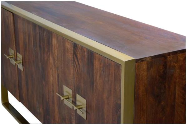 Product photograph of Gait Solid Mango Wood And Metal Large Sideboard - 6853 from Choice Furniture Superstore.