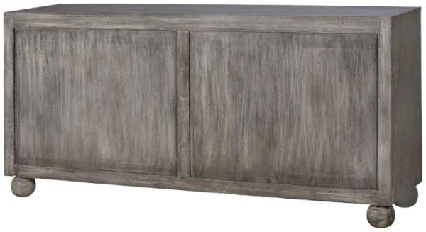 Product photograph of Spaneshi Hand Carved Mango Tree Wood 3 Drawer Large Sideboard from Choice Furniture Superstore.