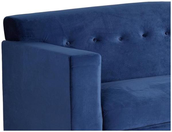 Product photograph of Dacoma Blue Velvet Upholstered Sofa from Choice Furniture Superstore.