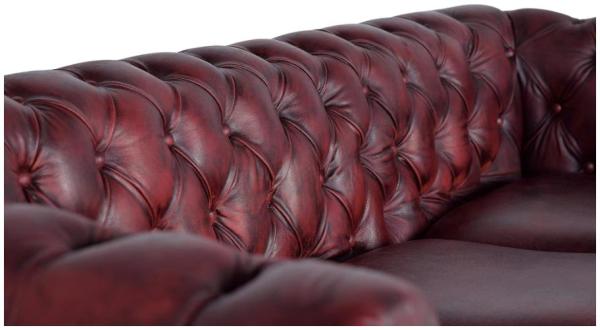 Product photograph of Vesta Brown Leather Chester Sofa from Choice Furniture Superstore.