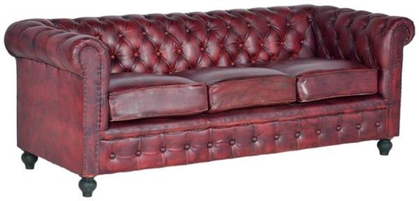 Product photograph of Vesta Brown Leather Chester Sofa from Choice Furniture Superstore.