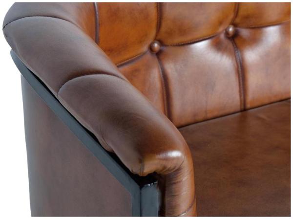 Product photograph of Quasqueton Brown Leather 2 Seater Sofa from Choice Furniture Superstore.