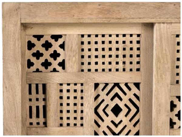 Product photograph of Hiram Carved Mango Tree Wood Console Table from Choice Furniture Superstore.