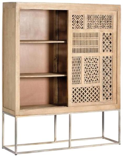 Product photograph of Hiram Carved Mango Tree Wood Cabinet from Choice Furniture Superstore.