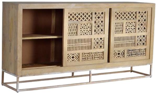 Product photograph of Hiram Hand Carved Mango Tree Wood Large Sideboard from Choice Furniture Superstore.