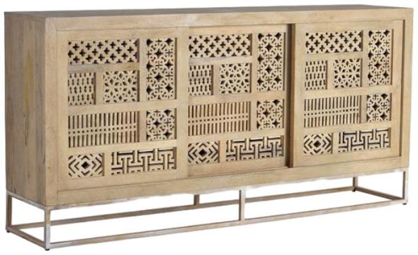 Product photograph of Hiram Hand Carved Mango Tree Wood Large Sideboard from Choice Furniture Superstore.